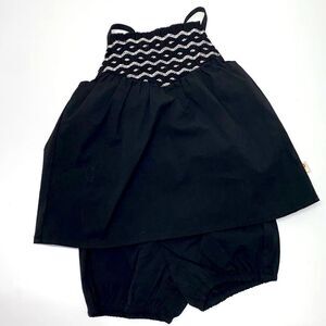 PASTEL kids girls 2 pc set black tank & short New